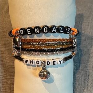 Bengals Beaded Bracelet Set
